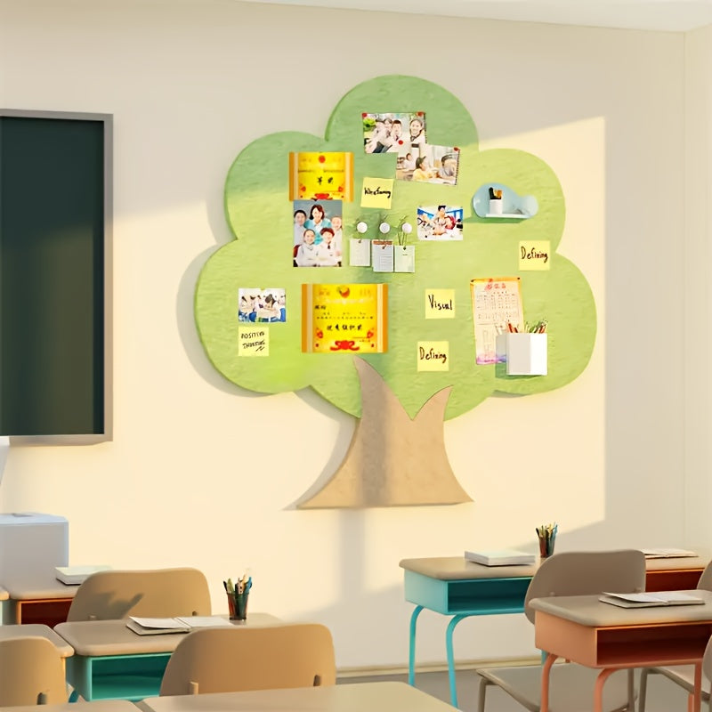 1-Pack 23.6*23.6 Inches Felt Tree-like Wall Decoration -Self-Adhesive- for Home, Office, Kitchen, Bathroom - Decorative Memo Board-Easy Installation No Tools Needed [ Please Note If The Size Is Applicable ]