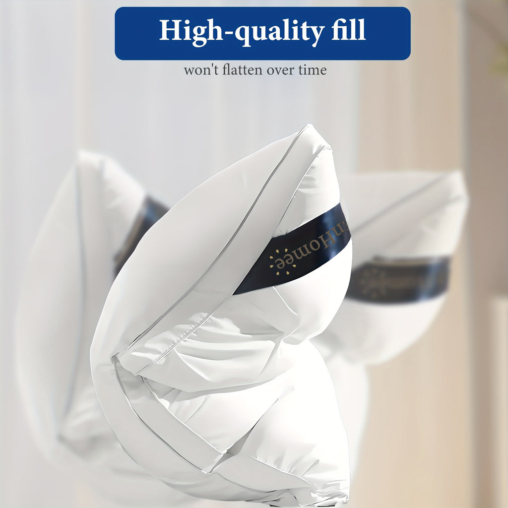 Hotel Three-Dimensional Twisted Flower Pillow, 900g, 2-Pack, White
