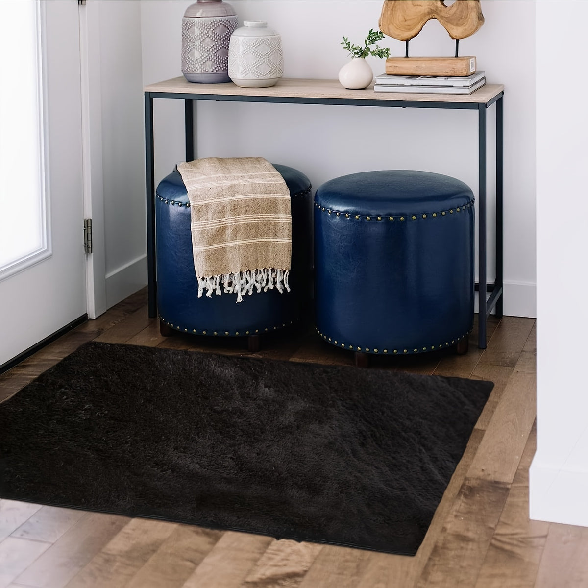 1pc Modern Style Solid Color Tie-dyed Area Rug Mat, Soundproof, Non-slip, Washable Soft And Lightweight, Suitable For Living Room, Bedroom, Can Be Used As A Graduation Season Valentine'S Day New Year Christmas Gift, Home Decoration Room Decoration.