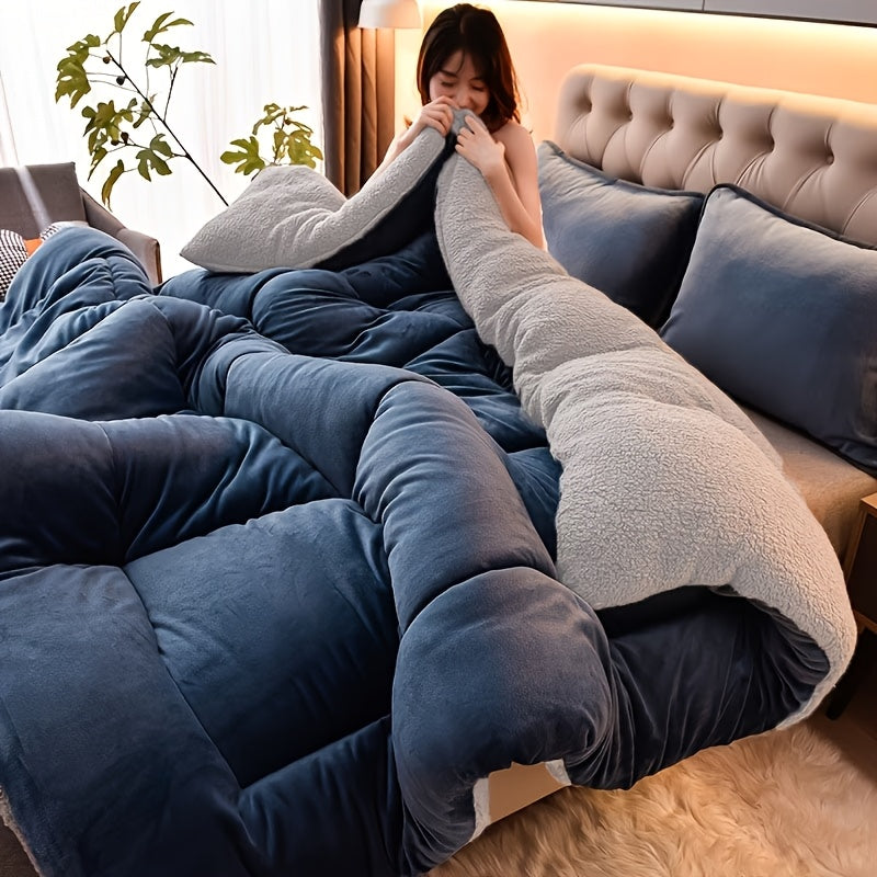 Sheep Blanket Single Bed Size Extra Thick Plush Flannel Blanket for Sofa and Bed, Microfiber Lightweight Reversible Soft Cozy Warm Luxury Bed Blanket