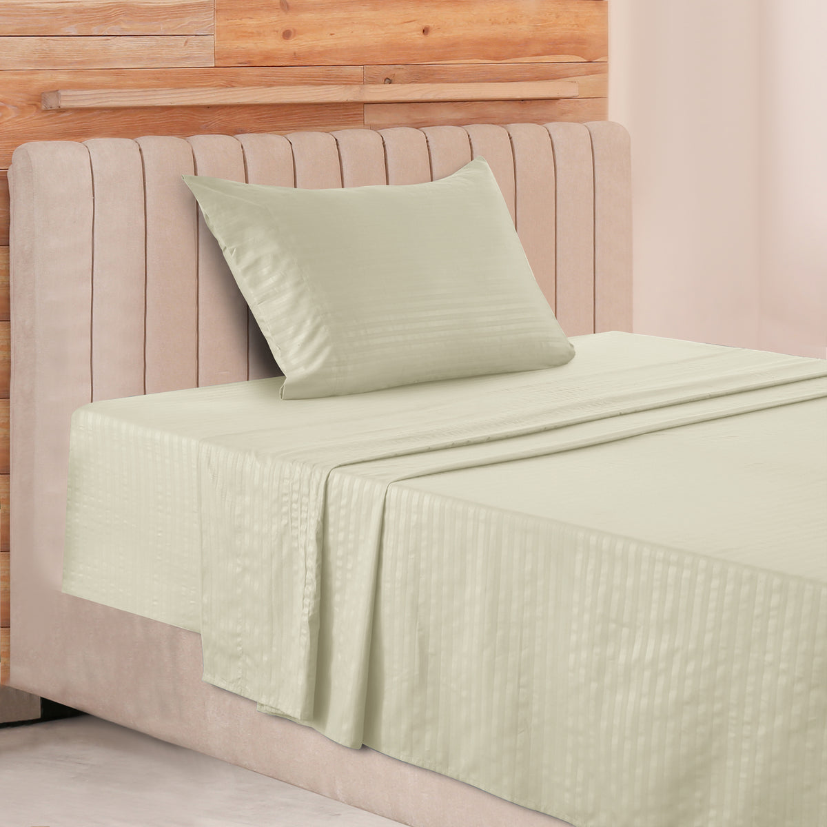 Lux Decor 4/3 Pieces Striped Bed Sheets Set - Hotel Luxury Sheets, Deep Pocket Up to 16 Inches, Extra Soft, Breathable Cooling Sheet & Pillowcases, Easy To Fit, Wrinkle Free, Fade & Stain Resistant Bedding Set