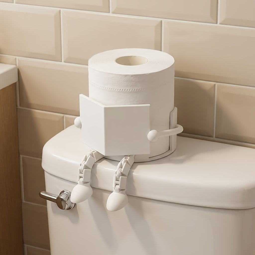 Playful Book-Loving Toilet Paper Holder, Available in Black And White, a Fun Bathroom Decoration Ideal for Holiday Gifting