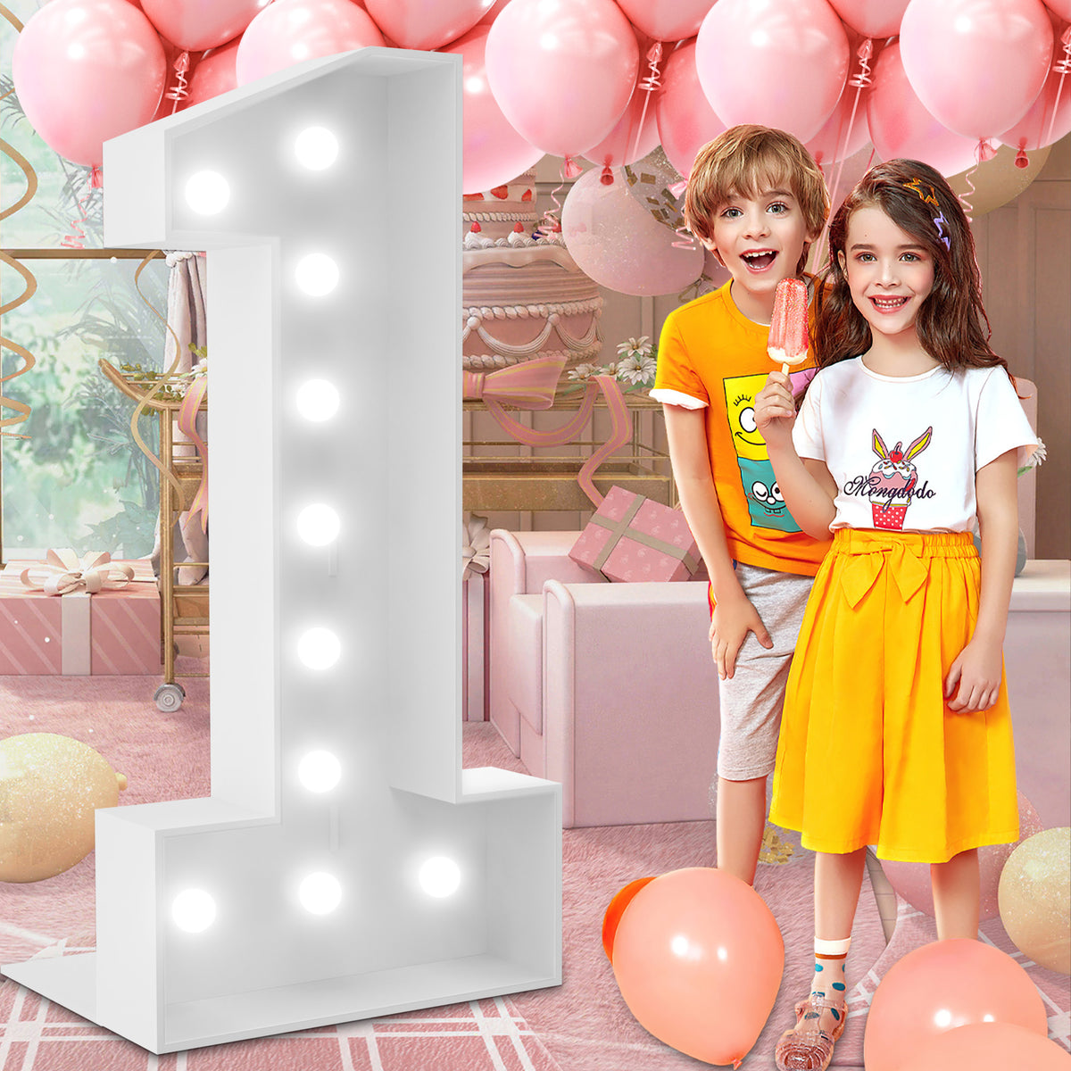 Marquee Numbers 4 feet tall 0-9 20 & 24 11 Colors & 3 flash modes