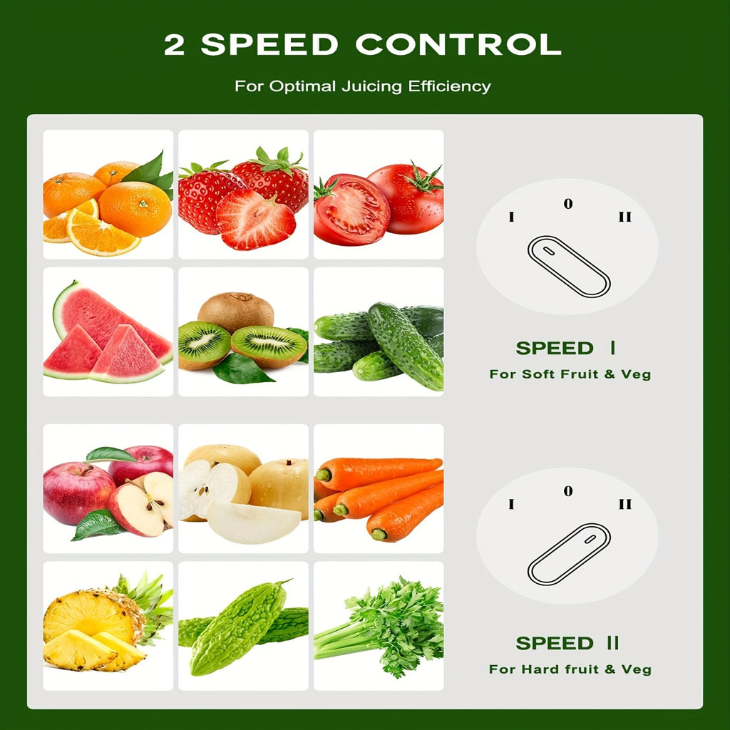 Multi-Function Juicer, Juice Blender, Mixer, Food Processor, 3-Inch Wide-Mouth Juicer Extractor for Vegetables And Fruits, 3-Speed Settings, Easy to Clean, Detachable, High Juice Yield, Fast Juicing, Quick Juice Extraction for Fruits And Vegetables