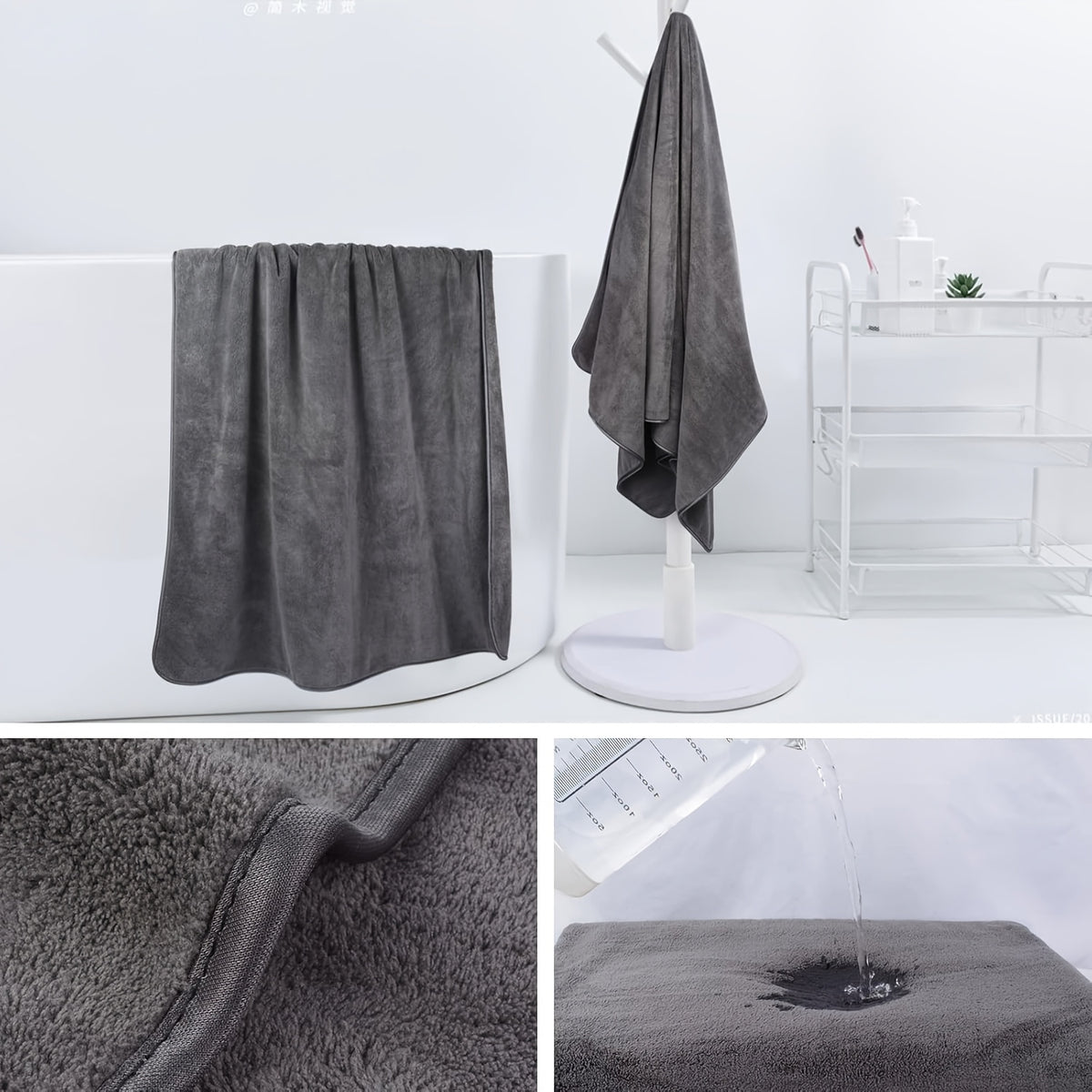 4pcs Extra-Large Bath Towels 31 X 62 Inches - Quick-Dry, Super Absorbent And Skin-Friendly, Plush Yet Lightweight, 285 GSM - Perfect for Bathroom
