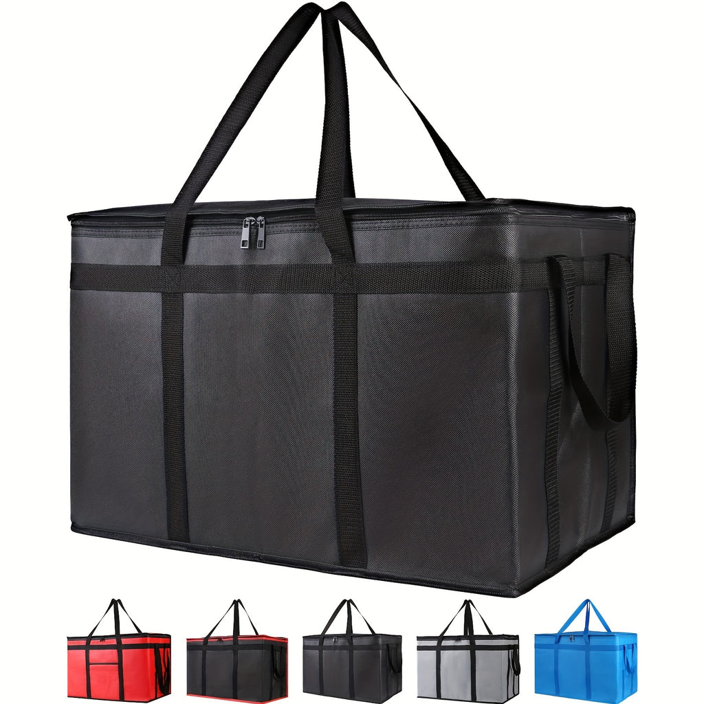 1pc Insulated Food Delivery Bag for Pizza Delivery, Grocery- Cooler Bag, Food Warmers for Parties, Catering Supplies for Doordash, Thermal Bags for Cold And Hot Food Carrier