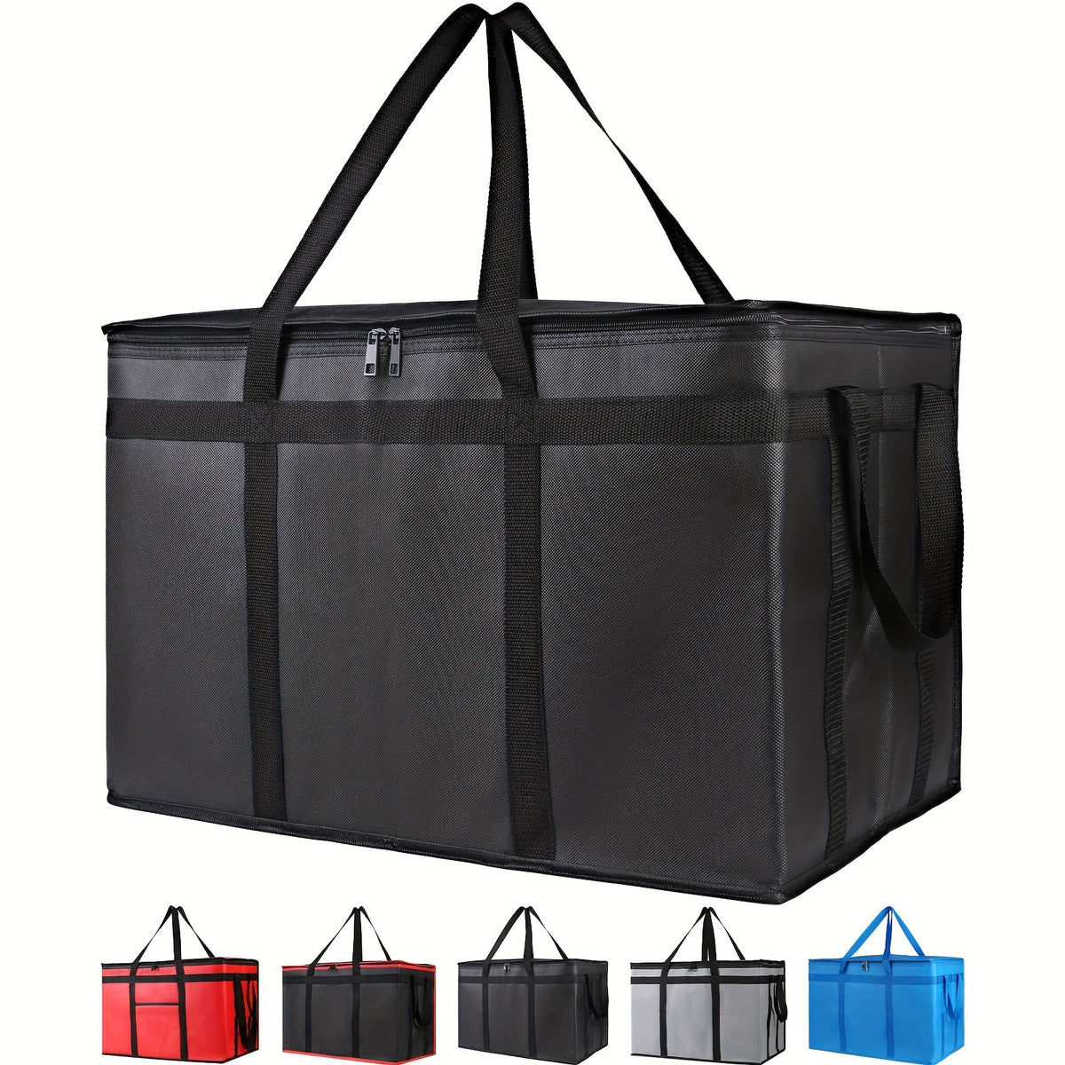 1pc Insulated Food Delivery Bag for Pizza Delivery, Grocery- Cooler Bag, Food Warmers for Parties, Catering Supplies for Doordash, Thermal Bags for Cold And Hot Food Carrier