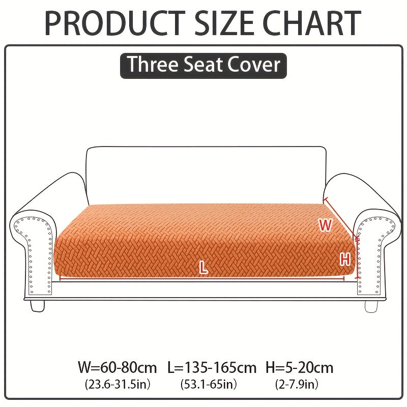 1pc of Wear-Resistant And Non-Slip Sofa Cover, Elastic Stretch L-Shaped Furniture Protector, Suitable for 3/2/1/4 Seat And Sectional Sofas, Made of Polyester Jacquard Fabric, Machine Washable, Ideal for Living Room, Bedroom