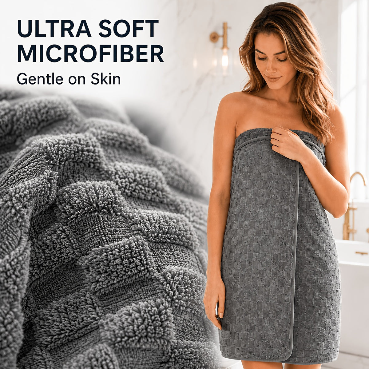 4pcs Oversized Bath Towel Set 32"x64" Extra Large Microfiber Towels Ultra Soft Quick Drying Multi Color Combo Beige White Light Blue Dark Gray And Random Color Luxurious Spa Grade Bath Towels for Home Family Or Gifting Modern Coastal Style