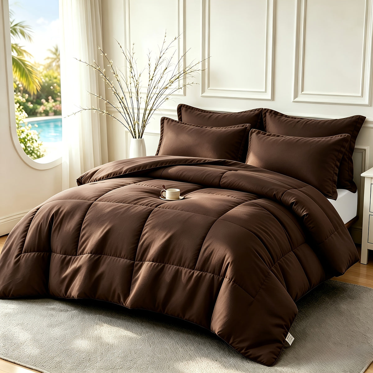 2/3pcs Red/Black Comforter Set Queen King Twin, All Season Comforter, 1Comforter, 1/2Pillowcases, Box Stitch Quilt, Hotel & School Quality Comforter, Home Bedding, Kids Room Decor, Halloween Christmas Holiday Gifts, Random Color
