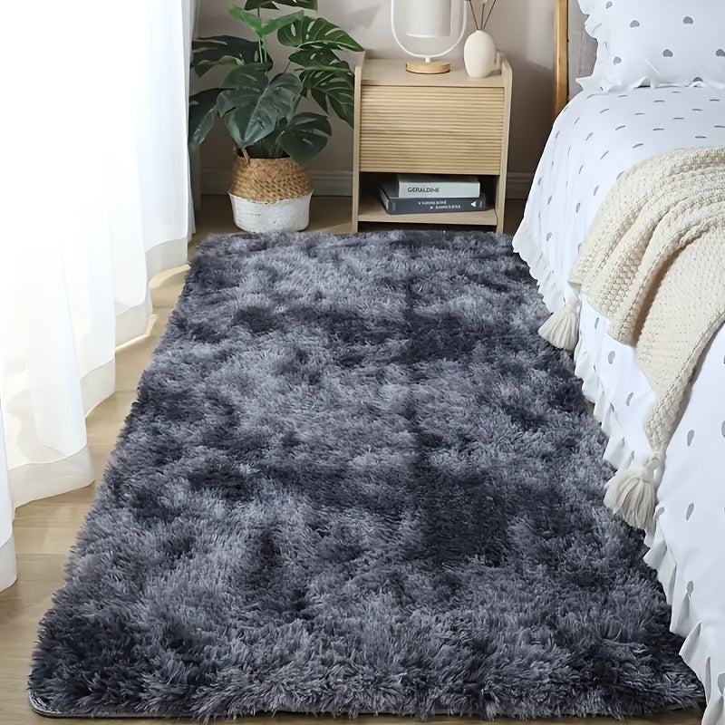 1pc Modern Style Solid Color Tie-dyed Area Rug Mat, Soundproof, Non-slip, Washable Soft And Lightweight, Suitable For Living Room, Bedroom, Can Be Used As A Graduation Season Valentine'S Day New Year Christmas Gift, Home Decoration Room Decoration.