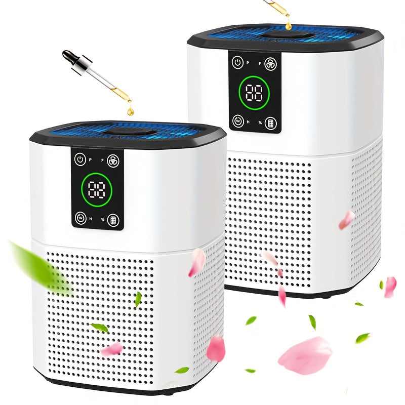 For Home Air Purifiers, Pet Air Purifier for Dust Odor Smoke, Low Decibel Quiet Sleep Mode Air Cleaner for Bedroom Office Living Room, Small Air Purifier Pet Air Purifier Room Air Purifier, 1 Pack