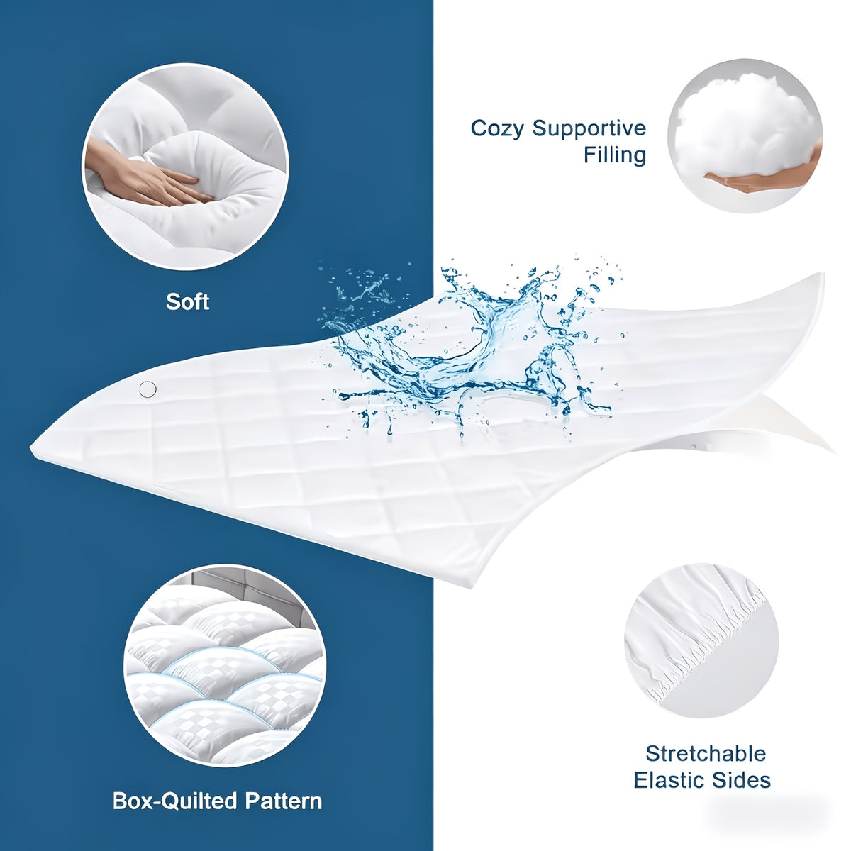 Comfortable Mattress Protector, Thickened Mattress Cover, Quilting Elasticity Stretchable From 8 To 21 Inches Deep Pockets Mattress Pad For Bed, The Comfort Of The Bedroom, Quilted Design, Closely Fit, Machine-washable Mattress Protector