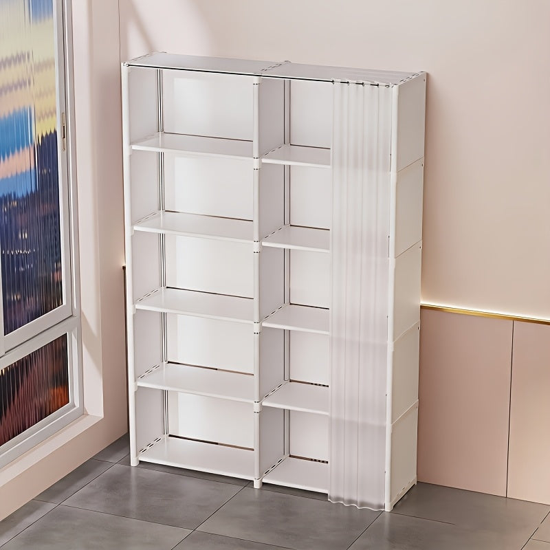 6-Story Multi-Purpose Storage Rack, Easy to Install, 15.75-Inch Easy Clothing Storage Cabinet, Dust-Proof Miscellaneous Bookshelf, Suitable for Offices, Classrooms, Living Rooms, Bedrooms, Dormitories, Organization And Storage, Utility Racks