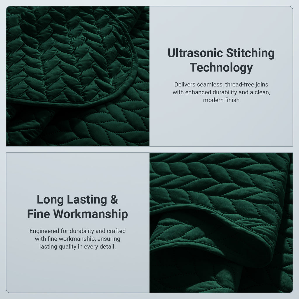 Lightweight Quilted Bedspread – Soft and Breathable Quilt Set, All Season Microfiber Bedding, Modern Style Soft Bedding Set, Twin, Full / Queen, King Sizes, Machine Washable Halloween Christmas