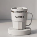 Double Insulated Coffee Mug with Lid, Reusable Stainless Steel Cup in Four Color Options for Coffee, Tea, Office Desks and Camping Gifts