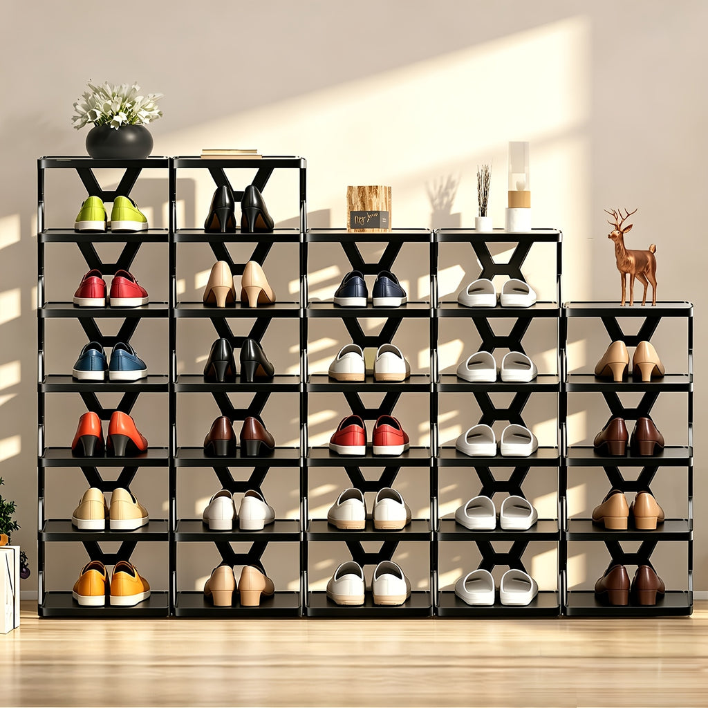 1pc Removable 4/6/9 Tier Shoe Rack, Space Saving Folding Shoe Rack for Home And Dormitory, Hallway, Living Room - Separate Narrow Shoe Rack for Indoor Doorway Storage. Holds Keys, Small Photo Frames, Etc.