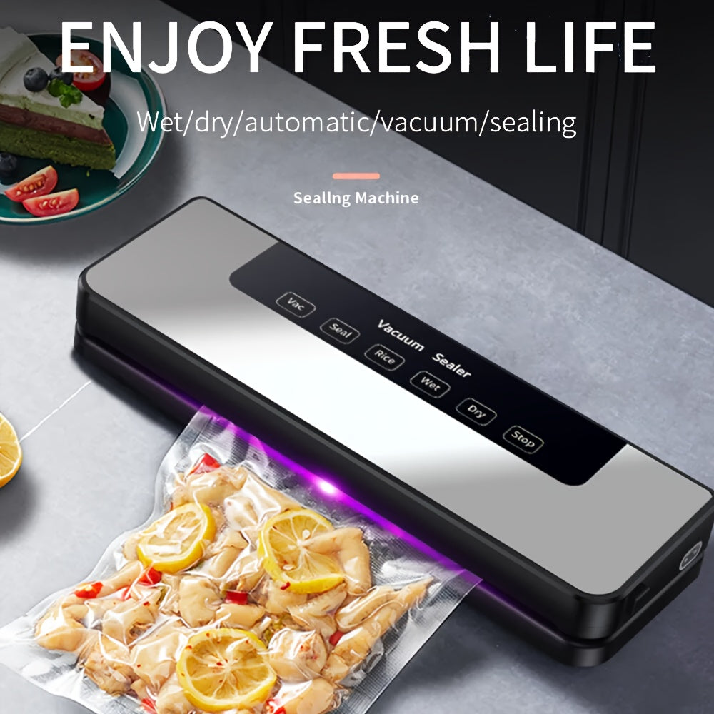 65 KPA Commercial for food Vacuum Sealer Machine Seal With 50 Free Bags, Dry/Moist Modes, 6-in-1 Sealing Machine For Food Storage & Sous Vide, Automatic for food Sealing Machine, for food Preservation System For Home Kitchen, Easy To Clean