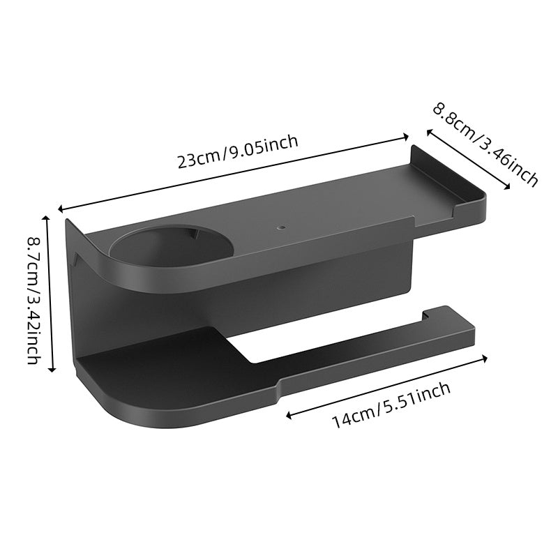 1pc Self-Adhesive Wall-Mounted Toilet Paper Holder, Bathroom Organizer, Easy to Install | Modern Bathroom Decor | Suitable for Humid Environments, Bathroom Storage And Organization