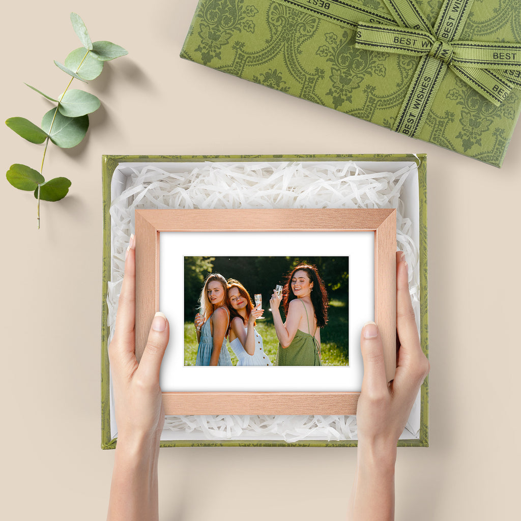 6 Packs 6x8/8x10/9x12/11x14/16x20 Picture Frames Set, Engineered Wood Gallery Wall Frame Set with Plexiglass - Wall Mounting or Tabletop Display