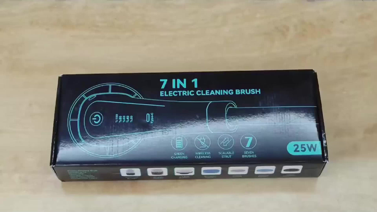 2026 New Multifunctional Electric Cleaning Brush, Telescopic Long Handle 7-in-1 Cleaning Brush, Cleaning Tool, Household Floor And Kitchen Sweeping Brush