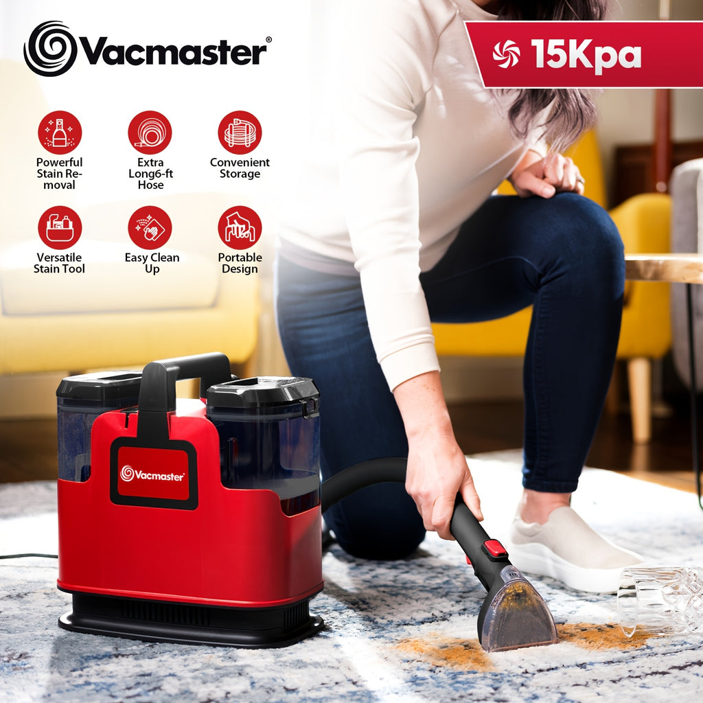 400 Series Portable Carpet & Upholstery Spot Cleaner Machine with 15Kpa Powerful Suction, Corded Suitable for Pets Hair Removal, Area Rugs, Couches, Floors,-and-Play for Use (No System)