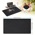 Under Grill Mat for Deck and Patio, Silicone-Coated Fiberglass BBQ Spill Protector in 60 x 48, 48 x 30 or 31 x 24 Inch Sizes for Outdoor Cooking