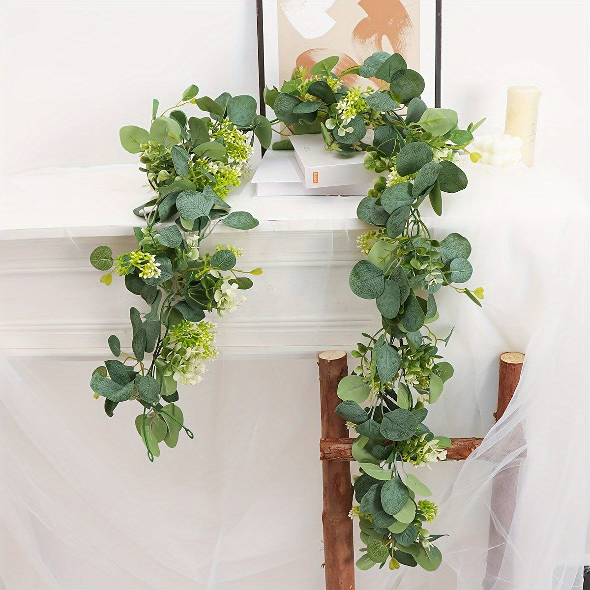 Artificial Willow Leaf Sprigs, 100-Piece Green Plastic Foliage with Pointed Leaves for DIY Wreaths Wedding Centerpieces Party and Home Decor