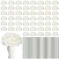 Artificial Hydrangea Flower Heads with Stems, 24-Pack Reusable Faux Blooms in 23 Colors for DIY Wedding Centerpieces, Baby Showers and Home Decor