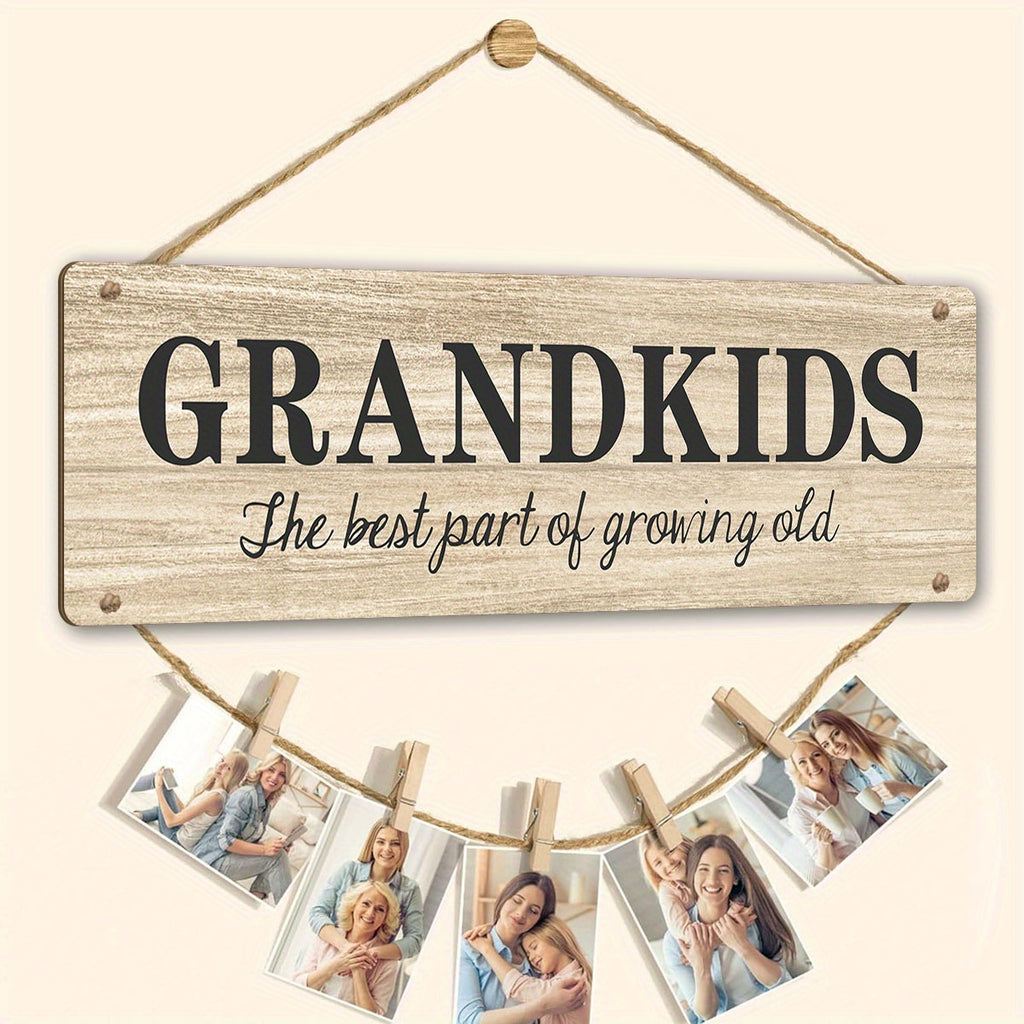 Grandkids Photo Holder for Grandparents, Side by Side or Miles Apart Family Picture Display Gift for Grandma and Grandpa on Birthdays and Christmas