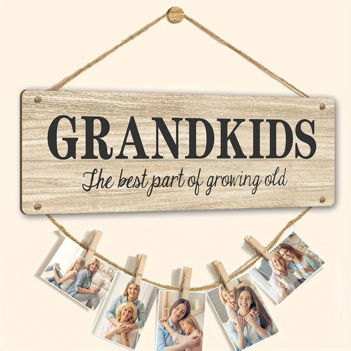 Gifts for Grandma & Grandpa from Grandchildren, Side by Side or Miles Apart Grandkids Photo Holder, Best Christmas or Birthday Gifts for Grandparents from Granddaughter and Grandson