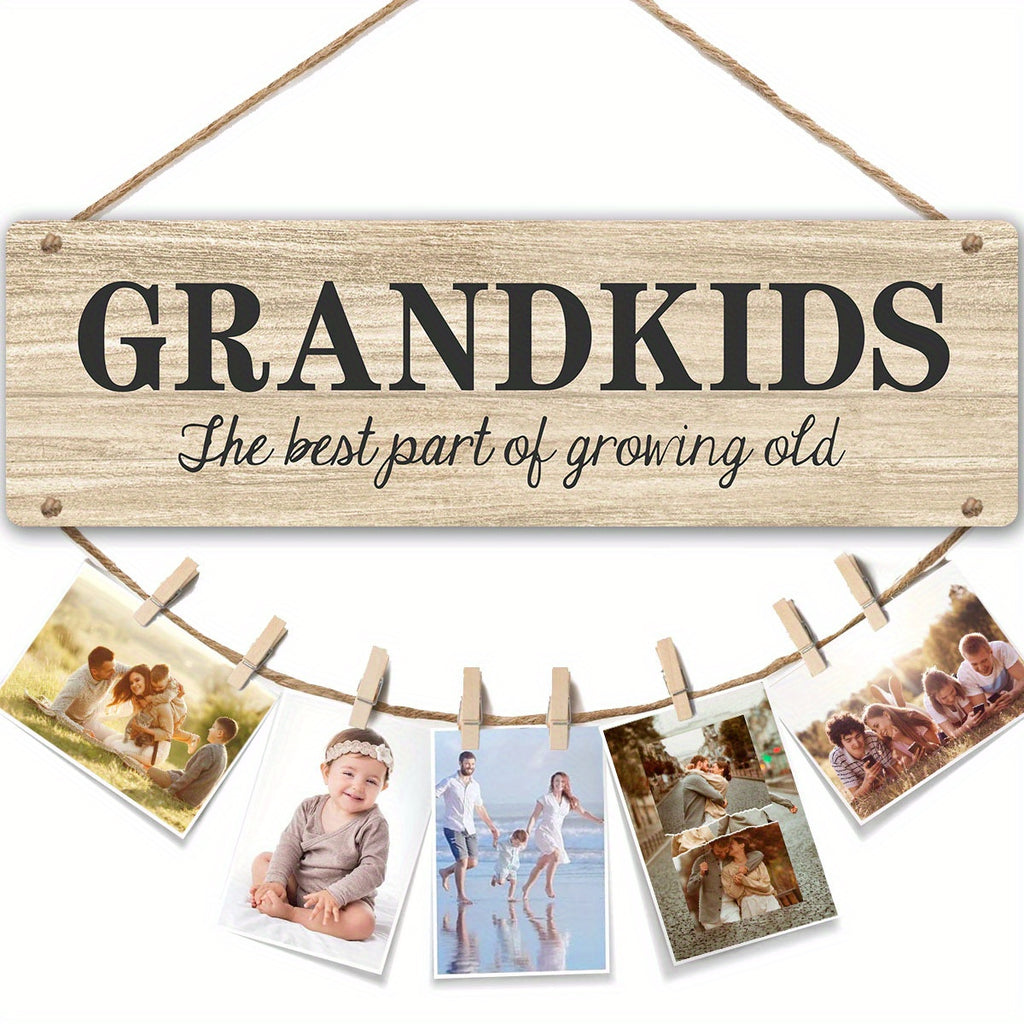 Grandkids Photo Holder for Grandparents, Side by Side or Miles Apart Family Picture Display Gift for Grandma and Grandpa on Birthdays and Christmas