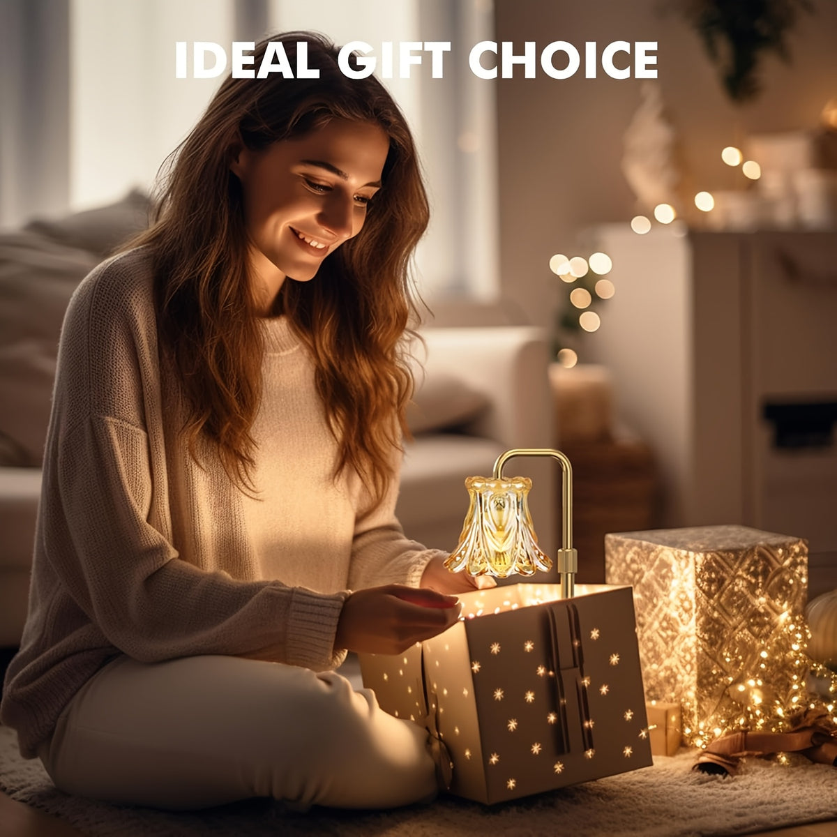 2-Pack Flower Candle Warmer Lamp, Adjustable Height, With Timer Dimmer, Room Decor Wax Melt Warmer For Scented Wax, Gift For Mom (no Bulb Included)