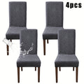 Leaf Pattern Dining Chair Covers, Stretch Parsons Chair Slipcovers in 4 or 6 Piece Sets and Eight Colors for Kitchen, Dining Room and Wedding Decor