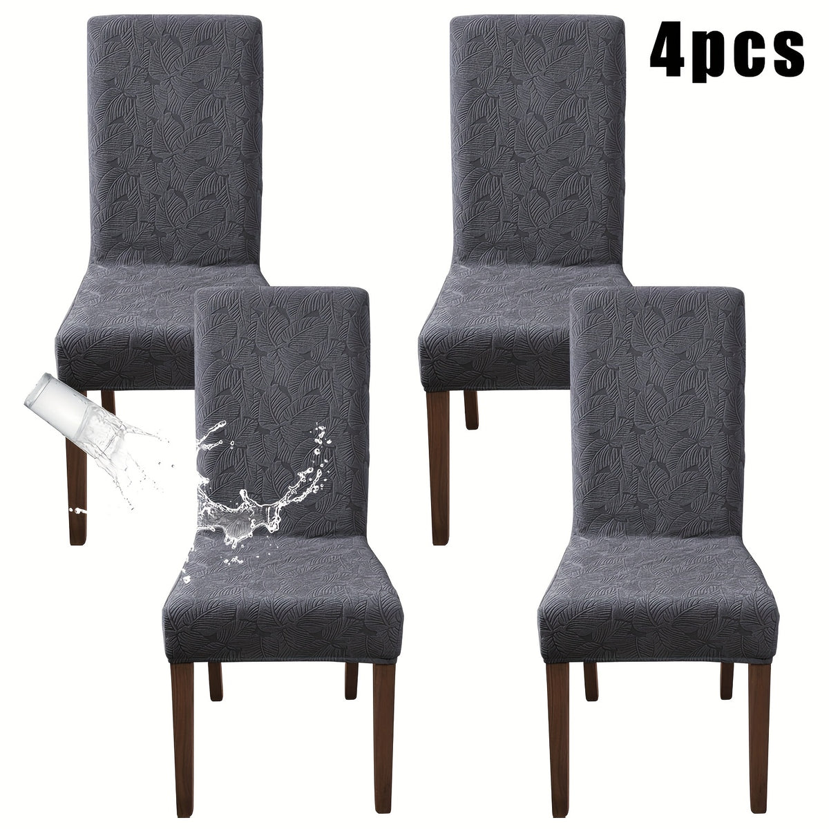 4/6pcs Plant Printing Dining Chair Covers, Stretch Parsons Chair Slipcovers for Dining Room, Kitchen Chair Protector Covers, Wedding Season, Vintage Style, Elegant Style, Halloween, Christmas, Home Decoration