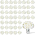 Hydrangea Centerpiece Flowers, 63-Piece Artificial Blooms with Stems for DIY Wedding Arrangements, Baby Shower Tables and Year-Round Home Decor