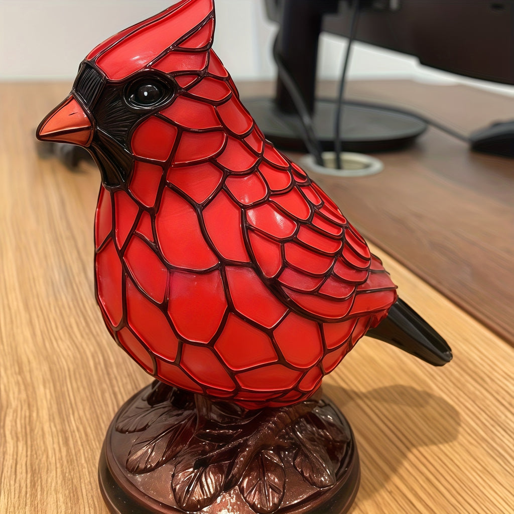 Red Cardinal Holiday Decorative Lights | Perfect for Bedrooms, Living Rooms, Study Areas, and Christmas Holiday Decorations, USB Powered, Geometric Pattern, Tabletop Mounting