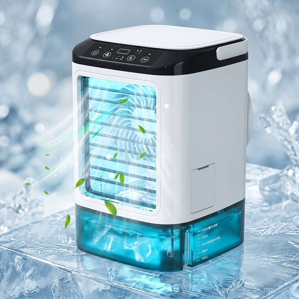Portable Spray Fan, USB Personal Electric Fan, 3-speed Adjustable Wind Speed, Indoor And Outdoor, With Humidification Function, Ambient LED Light, Compact Design Suitable For Office, Home, Camping