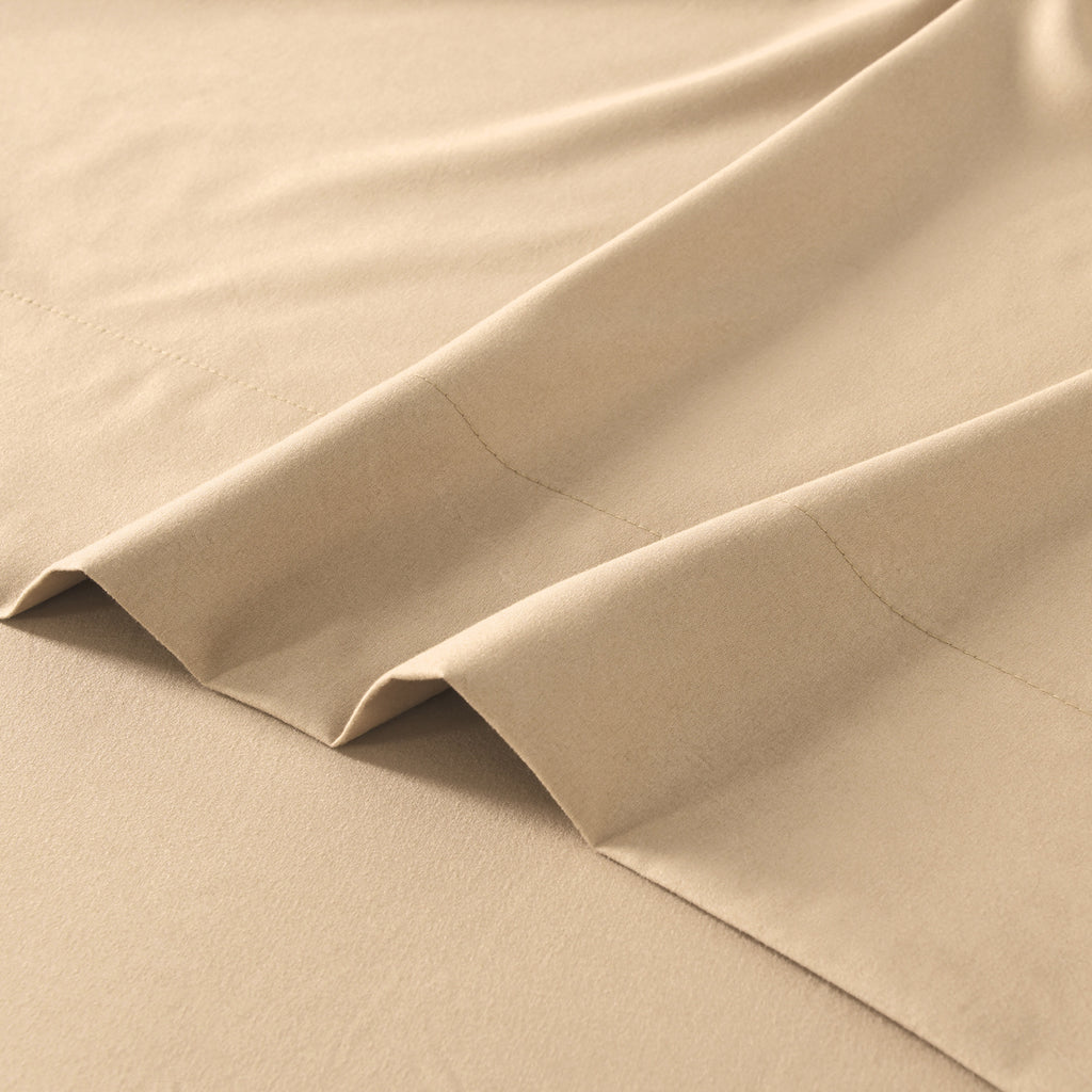 Hotel Grade 6 Piece Breathable Sheets Set 18" Deep Pockets - Easy Fit Twin Full Queen King Bed Sheets & Pillowcases, Microfiber, 100 GSM, All-Season Comfort, Machine Washable, Solid Color Bedding Accessories, Smooth Texture, Microfiber Fabric