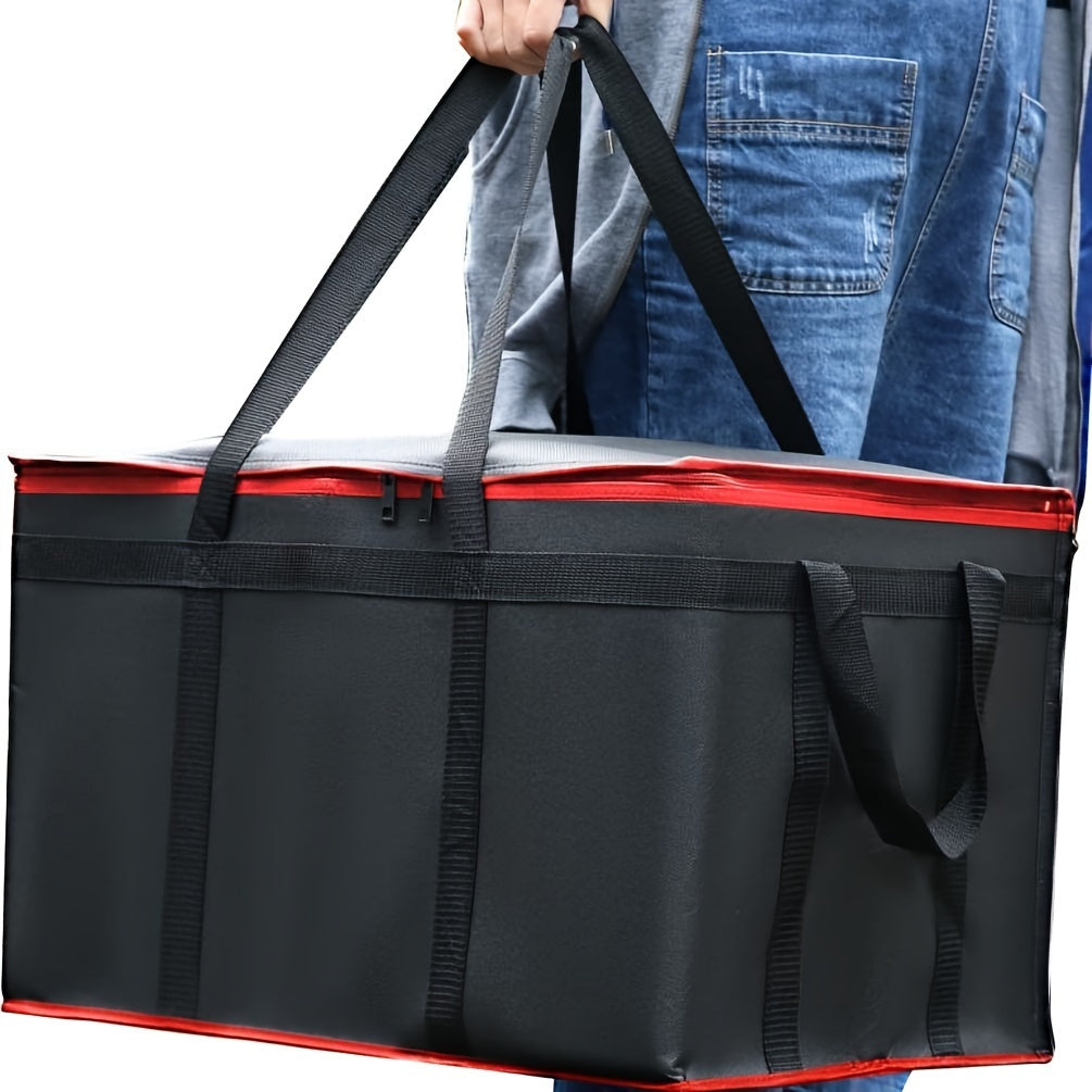 1pc Insulated Food Delivery Bag for Pizza Delivery, Grocery- Cooler Bag, Food Warmers for Parties, Catering Supplies for Doordash, Thermal Bags for Cold And Hot Food Carrier