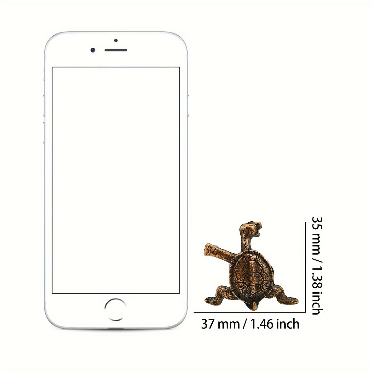 2pcs Brass Turtle Incense Holder - Kung Fu Style, Creative Home Decor Craft, Meditation Holder Brass Turtle And Red Copper Turtle