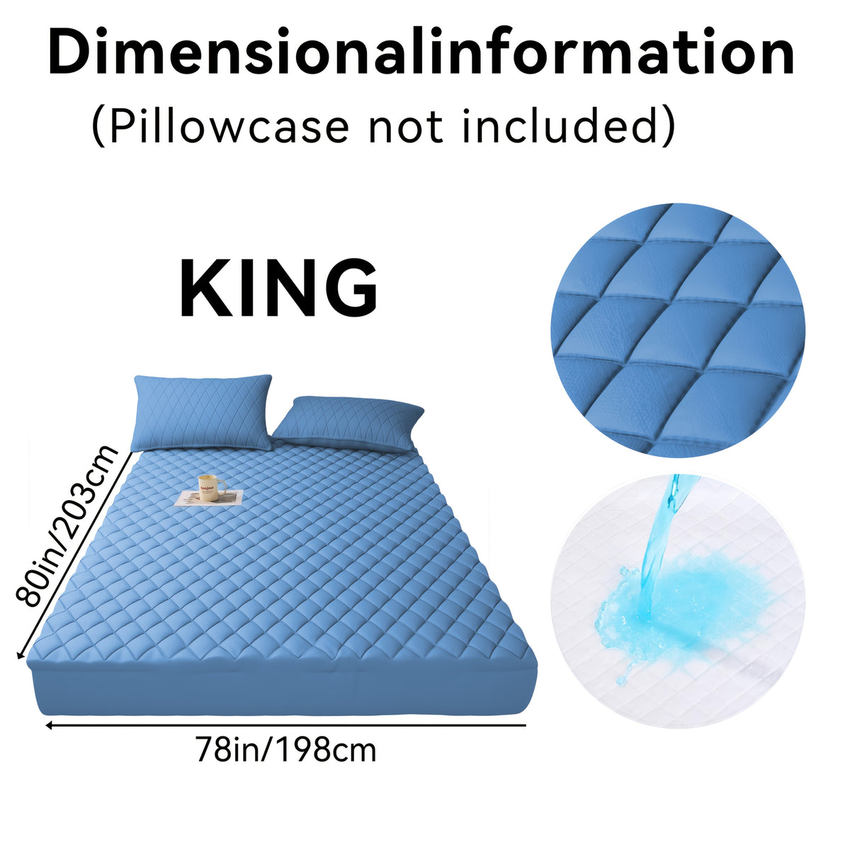 1pc Modern Waterproof Non-Slip Kids & Children Mattress Protector, Solid Color Quilted Bed Cover with 9-15 Inches Deep Pocket, Effective Barrier & Breathable Bedding, Ideal for Bedroom, Guest Room And Hotel, Available In Random Colors(No Pillowcases)