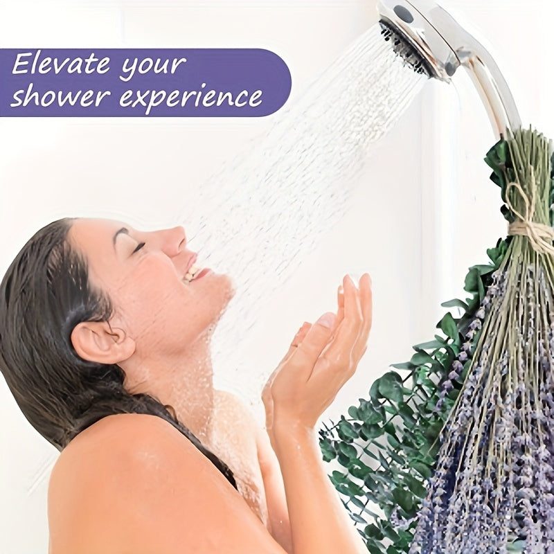 130pcs Preserved Eucalyptus & Lavender Flower Bundles Suitable for Hanging Shower Plants, 17” Real Fresh Eucalyptus Leaf Stems with Preserved Preserved Flower Stems for Home Spa Fragrance, Bathroom Decor, Everlasting Botanical Hanging Decor