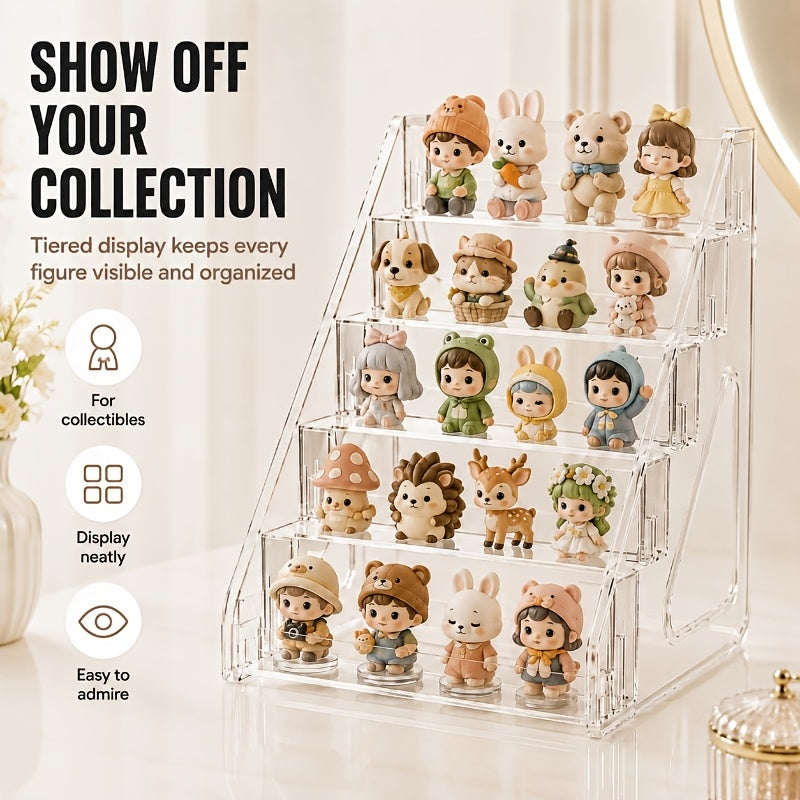 1 Set 5-Tier Clear Acrylic Perfume Storage Box, Multi-Tier Transparent Cosmetic & Skincare Organizer, Compact Countertop Display Shelf for Vanity, Stylish Lightweight Sturdy Perfume Cabinet, Vanity Tray, Home Storage for Beauty Enthusiasts