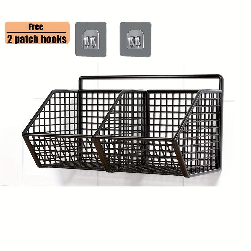 Sturdy Wire Storage Shelf, Wall-Mounted Kitchen Organizer to Save Space - Ideal for Garlic, Onions, And Vegetables - Perfect for Compact Areas to Keep Spices, Garlic, And Vegetables - Excellent for Home Organization