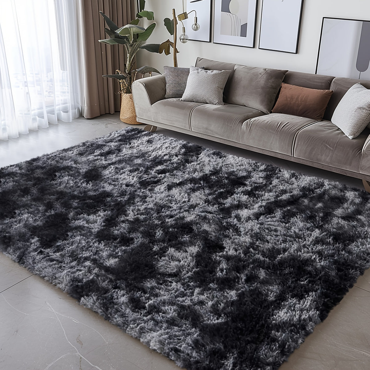 Rugs for Living Room, Super Soft Fluffy Shaggy Area Rugs for Bedroom, Cozy Floor Mats, Plush Indoor Carpet for Kitchen, Faux Rug for Room, Home Decor, Housewarming Gift, Door Mat