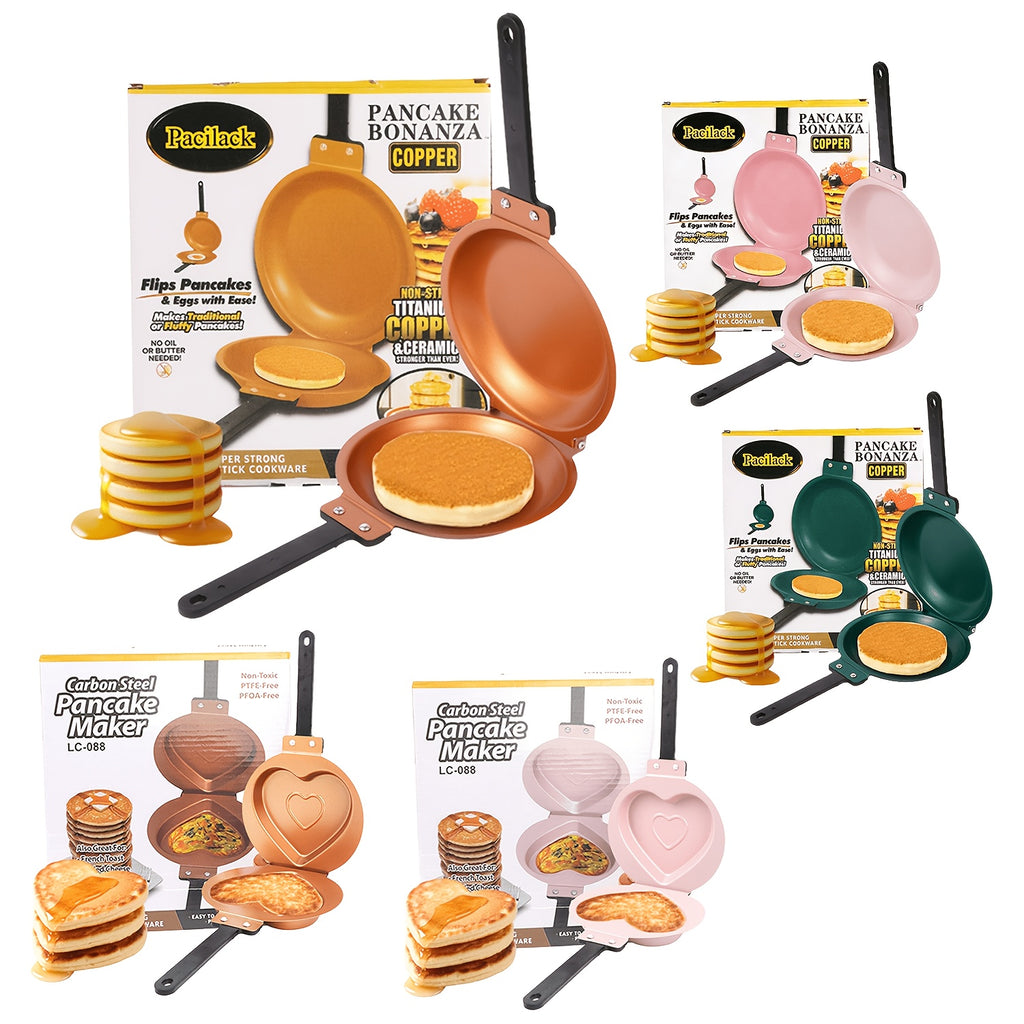 Double-Sided Pan, Pancake Pan, Omelette Pan, The Perfect Pancake Maker - Nonstick Iron Easy To Flip Pan, Frying Pan For Fluffy Pancakes, Omelets, Frittatas & More, Dishwasher Safe Large, A Must-have At Home