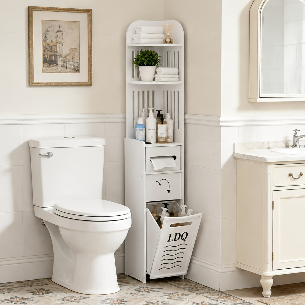 [Ideal Holiday Gift] This Large-Capacity, Multi-Functional Corner Bathroom Vanity Is Easy To Assemble, Saves Space, And Provides Ample Storage For Toiletries. Suitable For Bathrooms, Kitchens, And Bedrooms. It Makes A Wonderful Home Decoration And An Idea