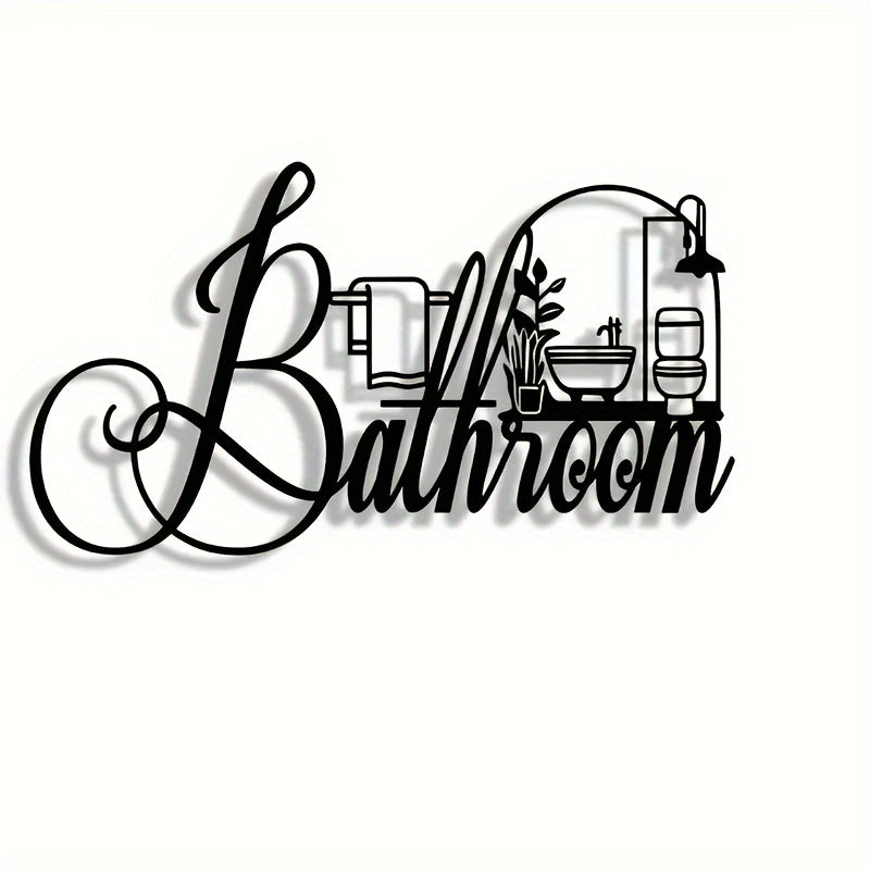 Bathroom Decorative Wall Art Metal Letter Signs, Suitable For Home Bathroom Decoration And Farmhouse Bathroom Decoration. Funny Bathroom Sign Wall Decoration For Bathroom Decoration.