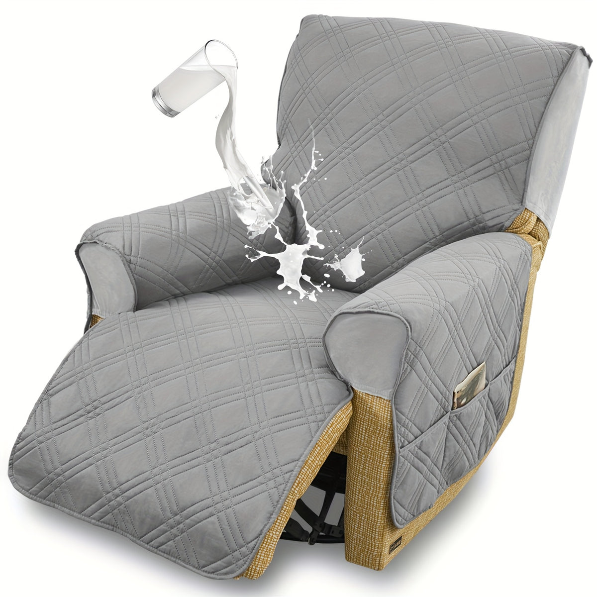 (S/L)1pc All-In-One T-Cushion for Comfort And Style Classic Style Armchair Cover, Double-Sided Anti-Slip Armchair Cover, Elastic Band Closure, Machine Washable, for Comfort And Style, Pet-Friendly, All-Season Use, Halloween, Christmas